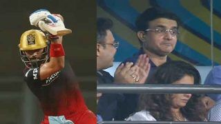 Sourav Ganguly's Reaction to Virat Kohli's Classy Boundary During Eliminator; Check VIRAL Pics